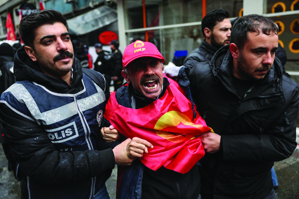 Arrestation Manifestant turque 1er mai