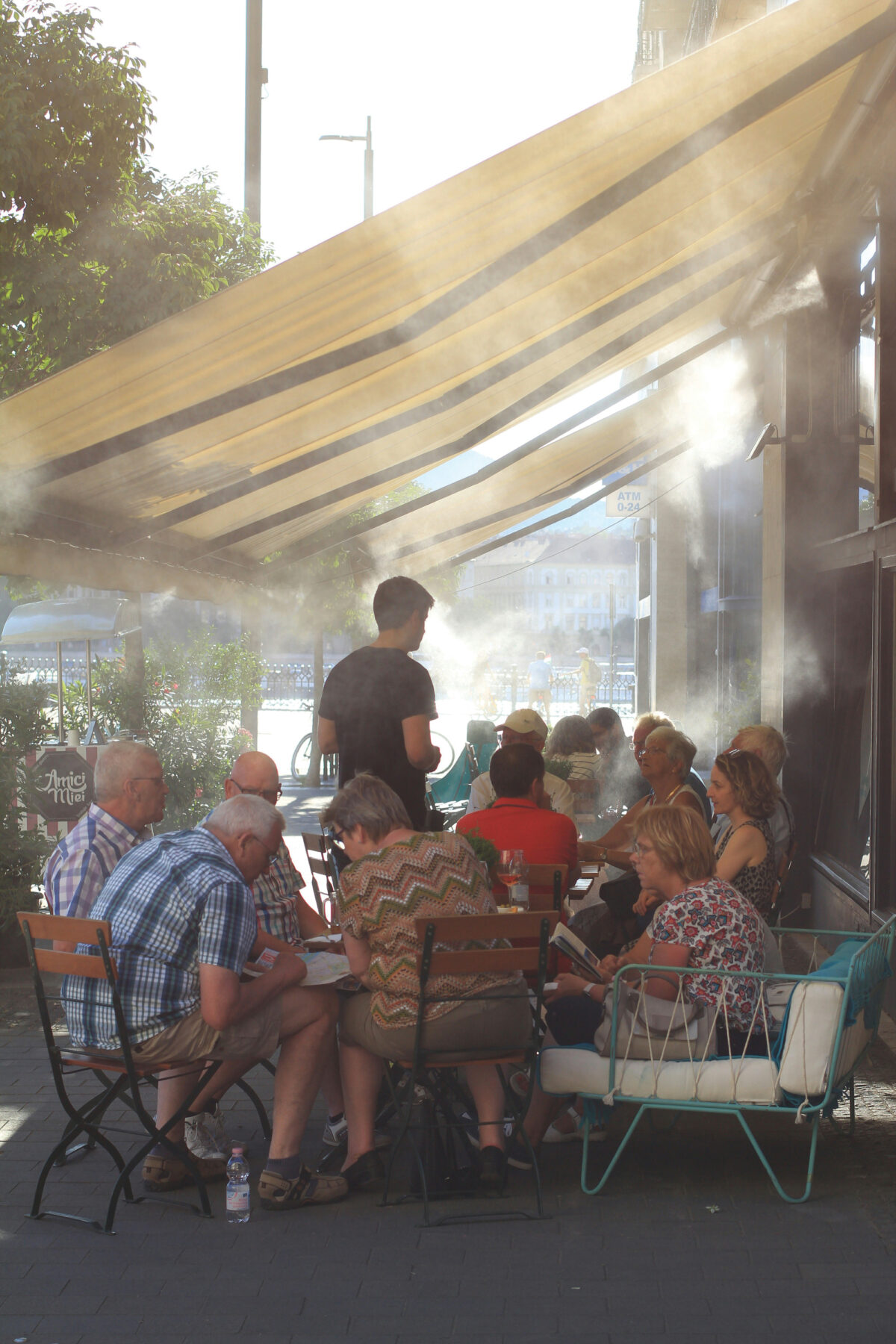Bar pendant la canicule